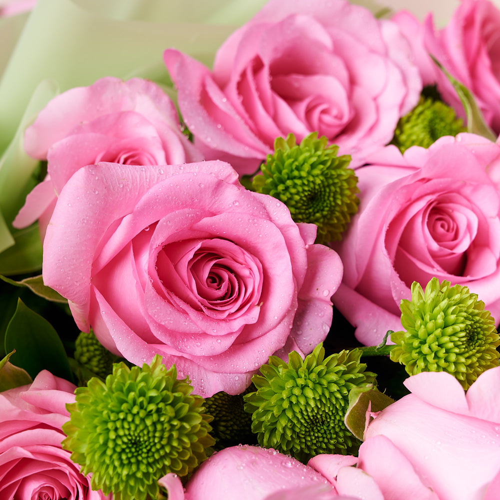 Pink Mixed Rose & Daisy Bouquet with Box, rose gift baskets, gourmet gifts, gifts, roses – Canada Blooms - Canada Delivery