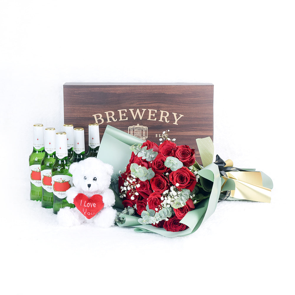 Time To Celebrate Flowers & Beer Gift, Blooms Canada Delivery