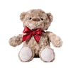 Canada Day Bear, Standing at 10 inches tall, soft brown bear sports a red ribbon around its neck, Canada Day Teddy from Blooms Canada - Same Day Canada Delivery.