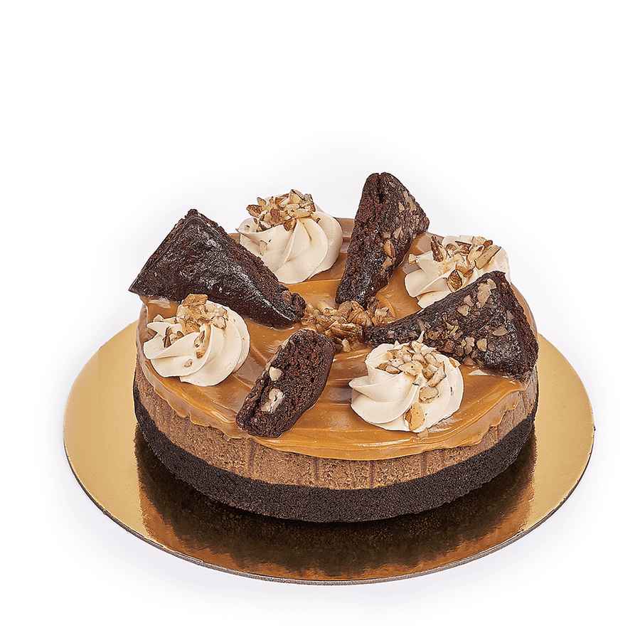 Caramel Pecan Fudge Cheesecake, cheesecake gift, cheesecake, dessert gift, dessert, cake gift, cake