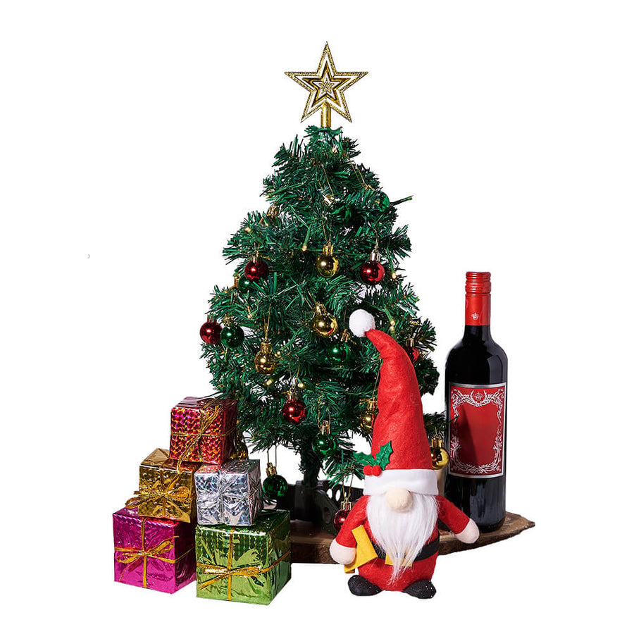 Christmas Tree Wine Gift, wine gift, wine, gourmet gift, gourmet, christmas gift, christmas, holiday gift, holiday