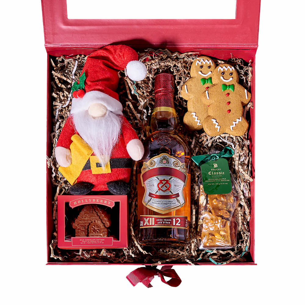 Christmas with Santa Liquor Gift Box, christmas gift, christmas, holiday gift, holiday, gourmet gift, gourmet, liquor gift, liquor. Canada Blooms – Canada Blooms Delivery