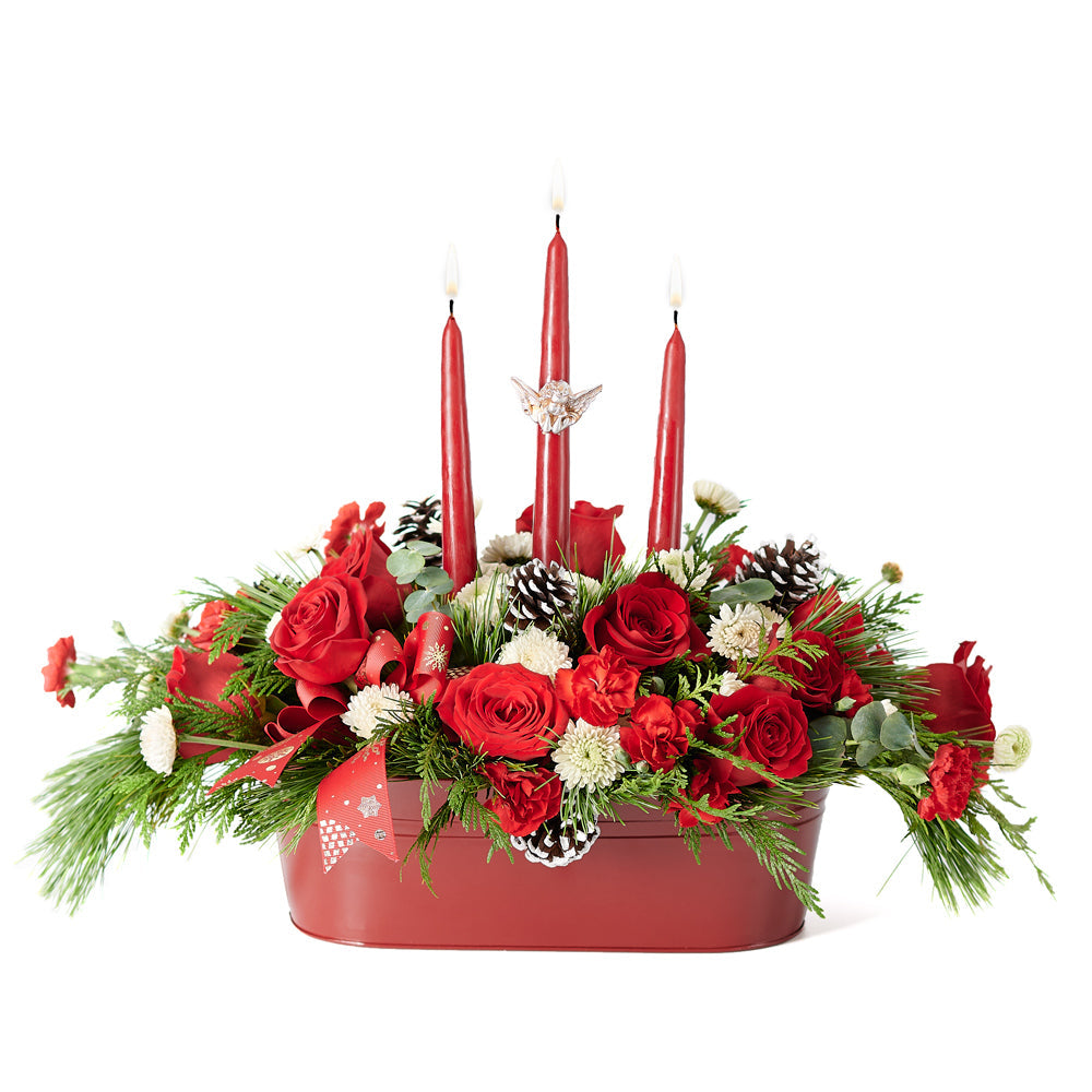 Mixed flower arrangement,  Mixed Floral Arrangement,  Mix Floral Arrangement,  Flower Arrangement,  Floral Gift,  Floral Arrangement,  holiday,  christmas,  Set 24008-2021, holiday arrangement delivery, delivery holiday arrangement, christmas flowers canada, canada christmas flowers, – Canada Blooms - Canada Delivery