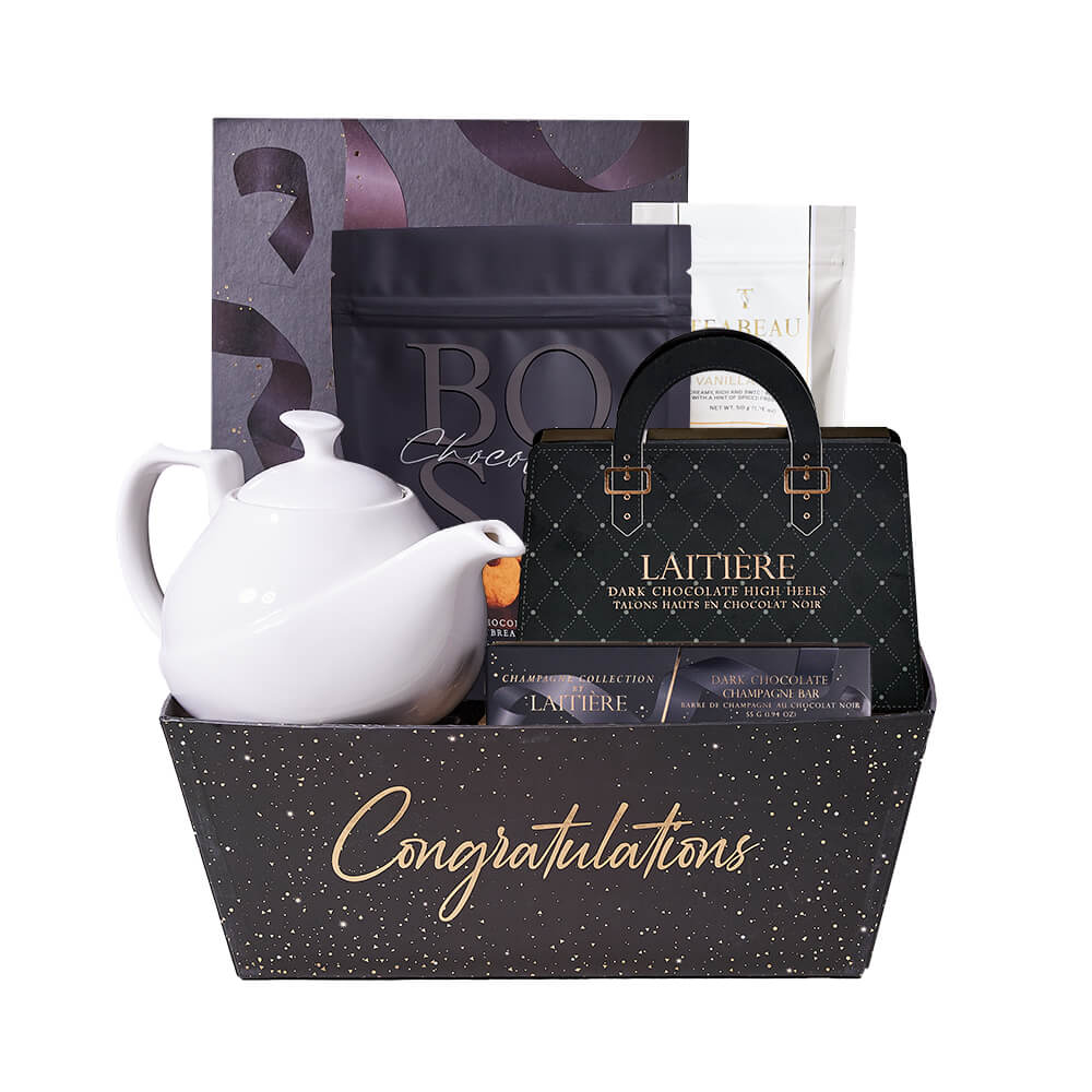Graduation Tea Time Gift, tea gift, tea, gourmet gift, gourmet, chocolate gift, chocolate, graduation gift, graduation, – Canada Blooms - Canada Delivery