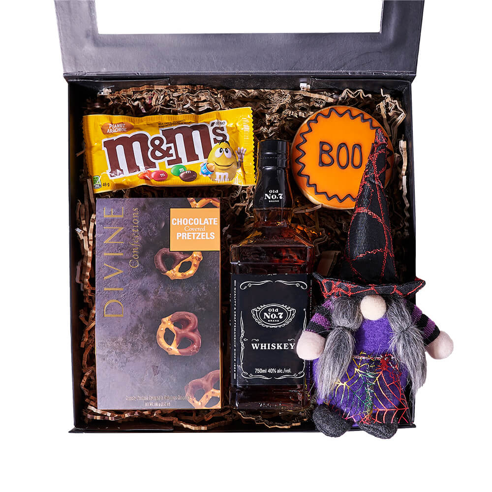 Haunting Spirits & Sweets Gift, halloween gift, halloween, gourmet gift, gourmet, liquor gift, liquor. – Canada Blooms - Canada Delivery