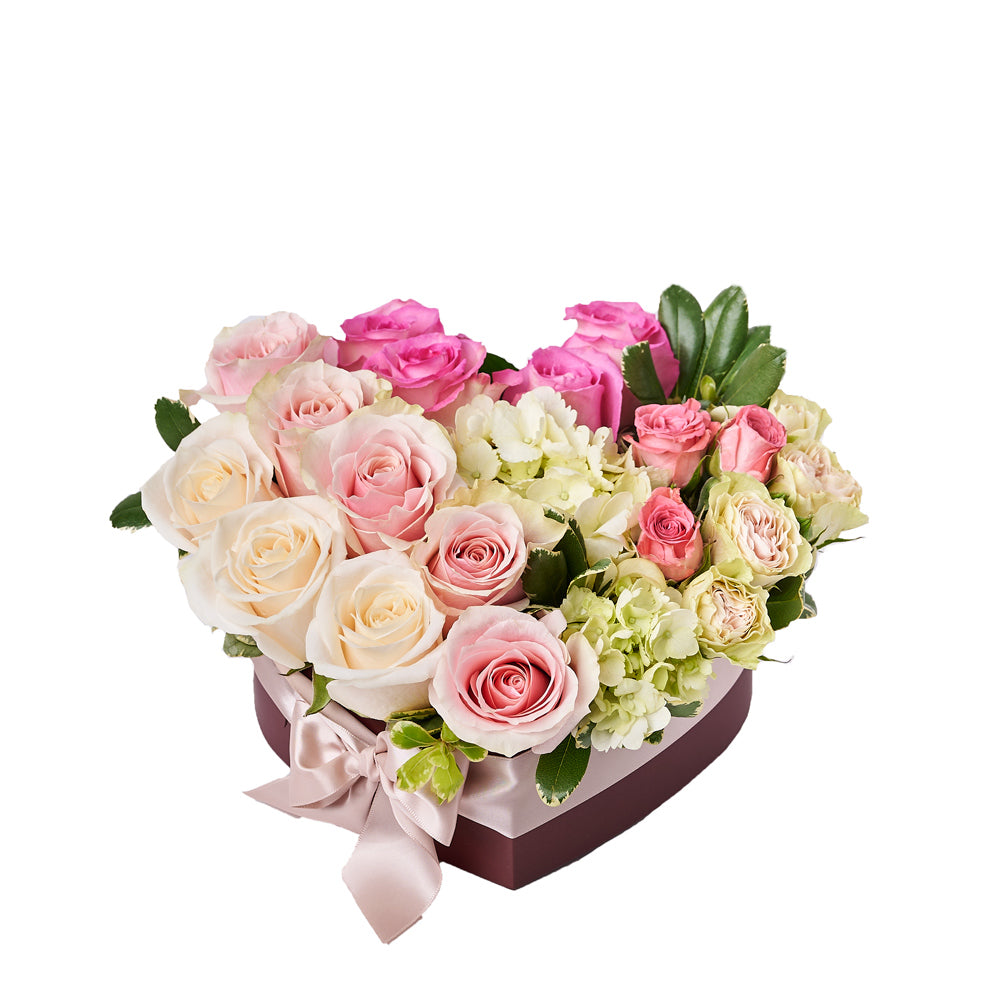 Heart of Roses Arrangement, gift baskets, floral gifts, mother’s day gifts – Canada Blooms - Canada Delivery