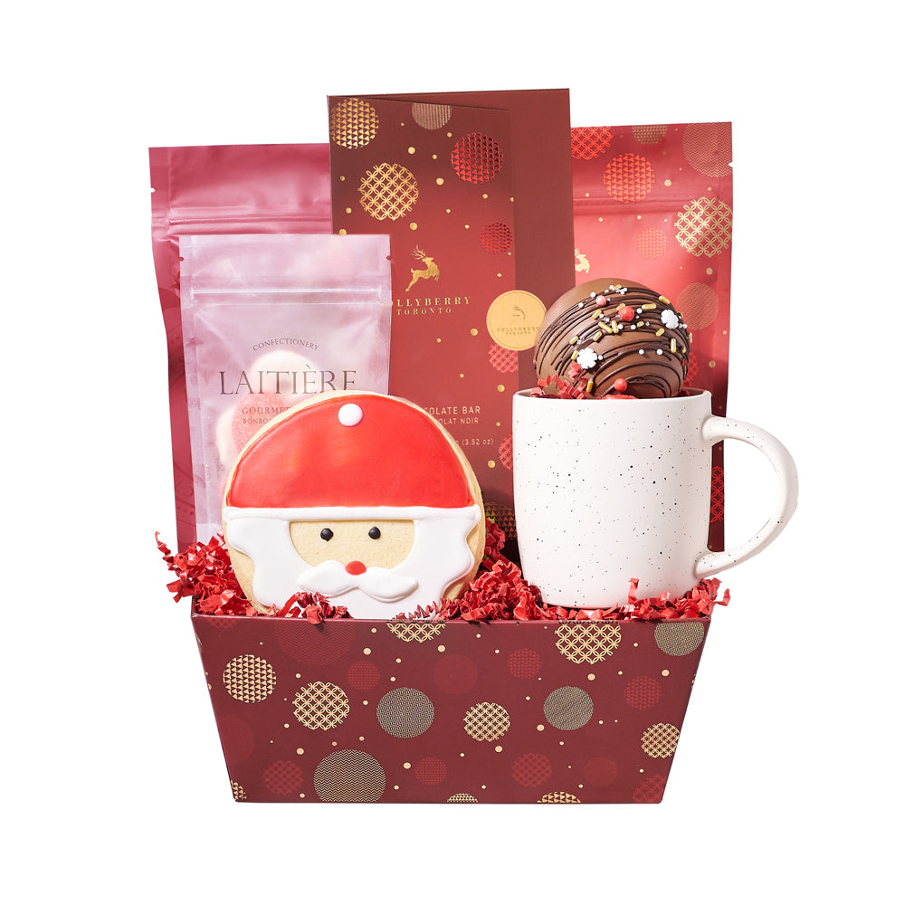 Holiday Hot Chocolate & Treat Gift Tray, – Canada Blooms - Canada Delivery