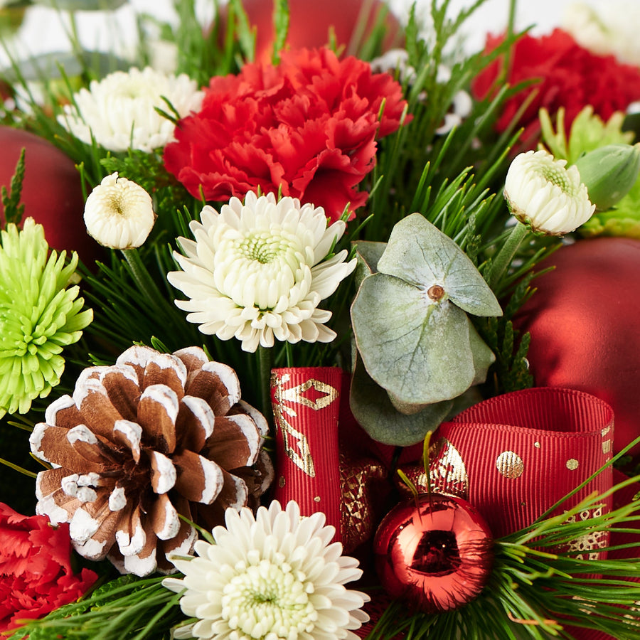 Holiday Mixed Floral Arrangement, Blooms Canada Delivery