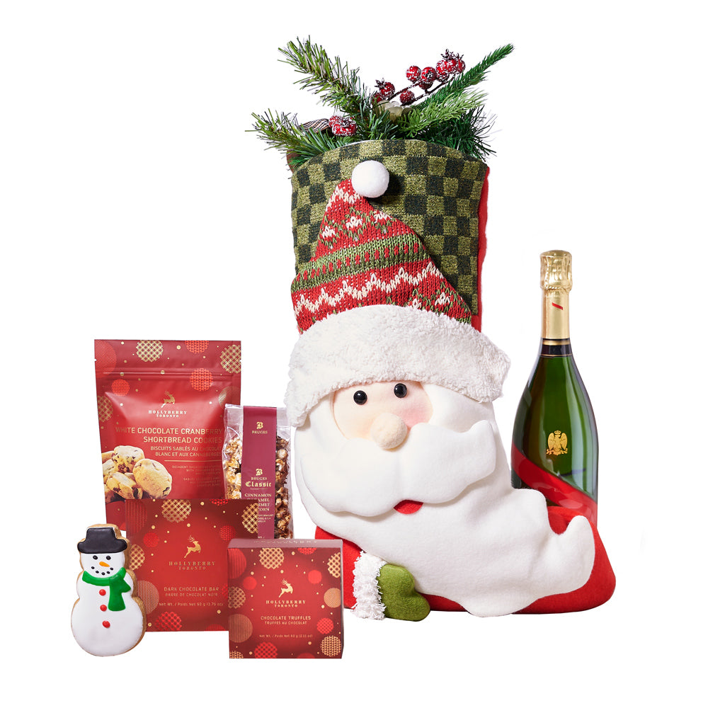 Holiday Stocking Champagne Gift Set – Canada Blooms - Canada Delivery