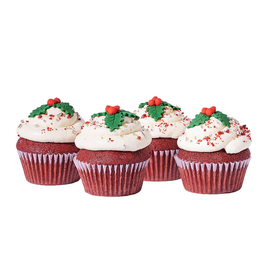 Indulgent Christmas Cupcakes, christmas gift, christmas, gourmet gift, gourmet, holiday gift, holiday, cupcake gift, cupcake. Blooms Canada- Blooms Canada Delivery