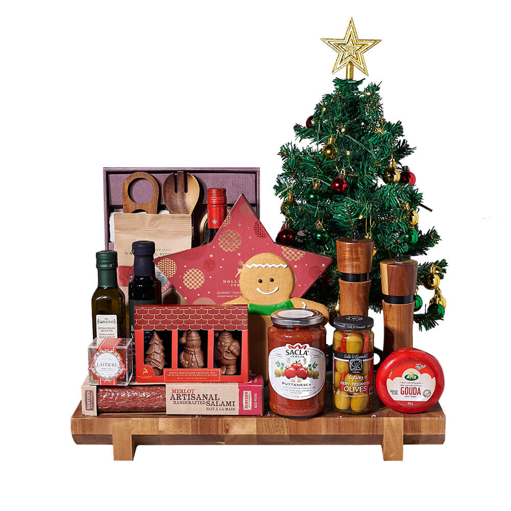 Italian Christmas Dinner Gift Set, christmas gift, christmas, holiday gift, holiday, wine gift, wine, gourmet gift, gourmet – Canada Blooms - Canada Delivery