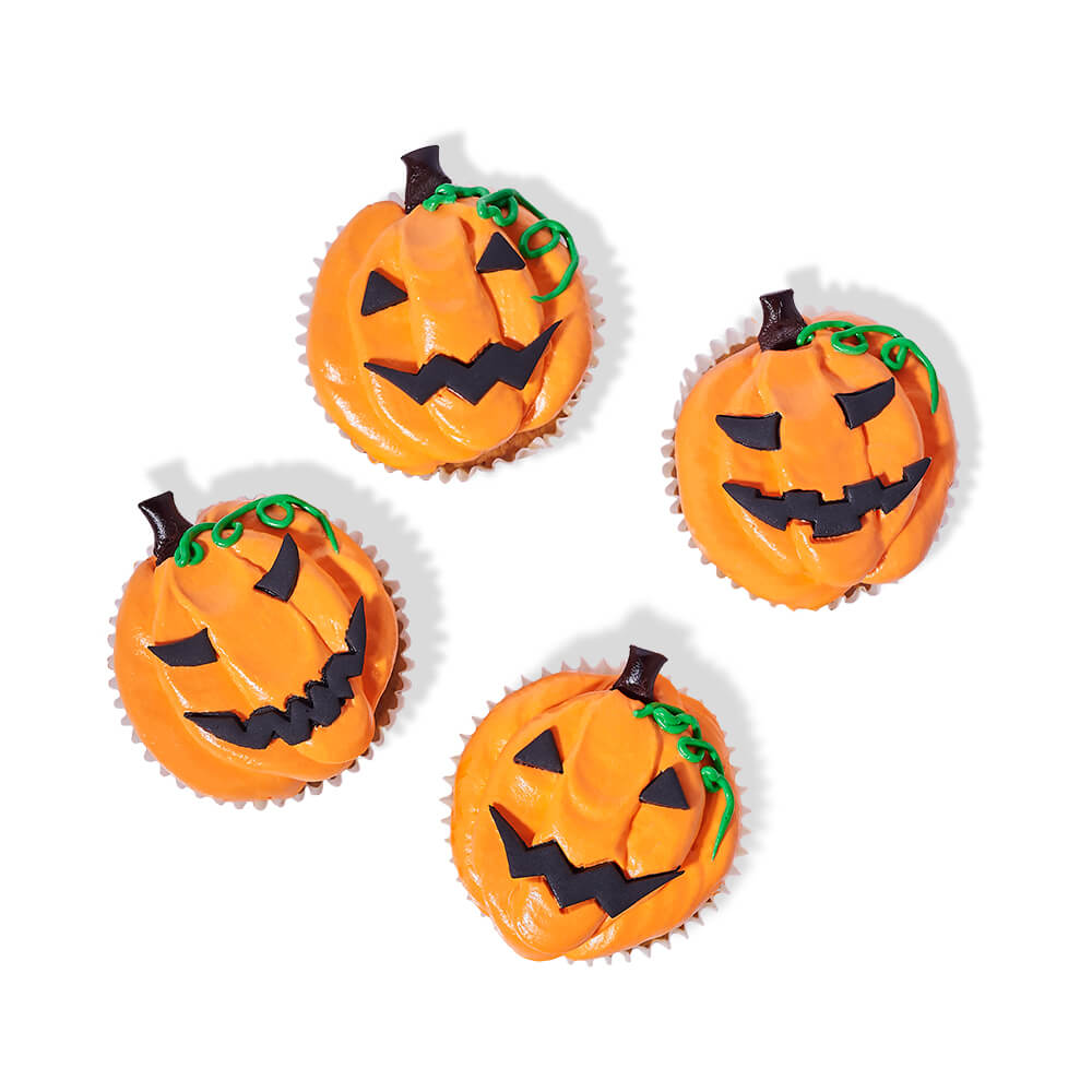 Jack-O-Lantern Cupcakes, cupcake gift, cupcake, halloween gift, halloween, gourmet gift, gourmet, cake gift, cake – Canada Blooms - Canada Delivery