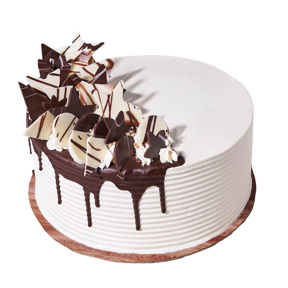 Large Black + White Layer Cake