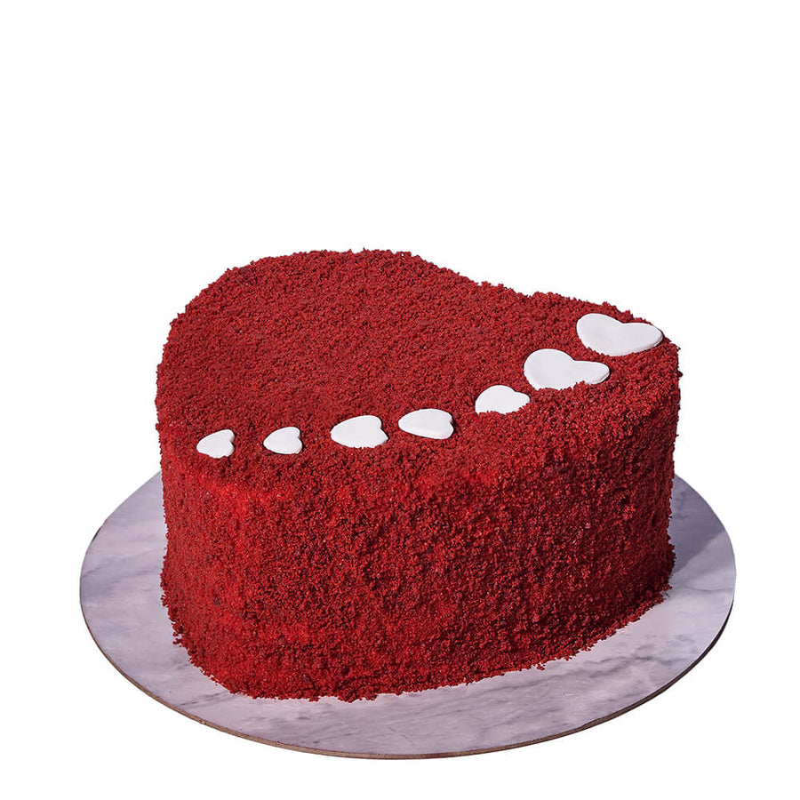 Large Heart Red Velvet Cake, cake gift, cake, gourmet gift, gourmet, baked goods gift, baked goods, valentines day gift, valentines day