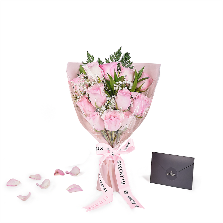 Mother’s Day 12 Stem Pink Rose Bouquet with Box, rose gift, rose, mothers day gift, mothers day, – Canada Blooms - Canada Delivery