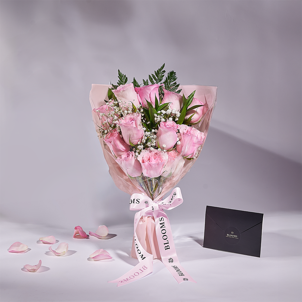 Mother’s Day 12 Stem Pink Rose Bouquet with Box, rose gift, rose, mothers day gift, mothers day, – Canada Blooms - Canada Delivery