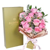 Mother’s Day 12 Stem Pink Rose Bouquet with Box, Blooms Canada Delivery