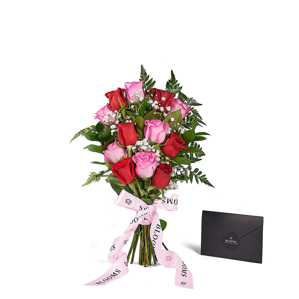 Mother’s Day 12 Stem Red & Pink Bouquet, rose gift, rose, mothers day gift, mothers day, – Canada Blooms - Canada Delivery