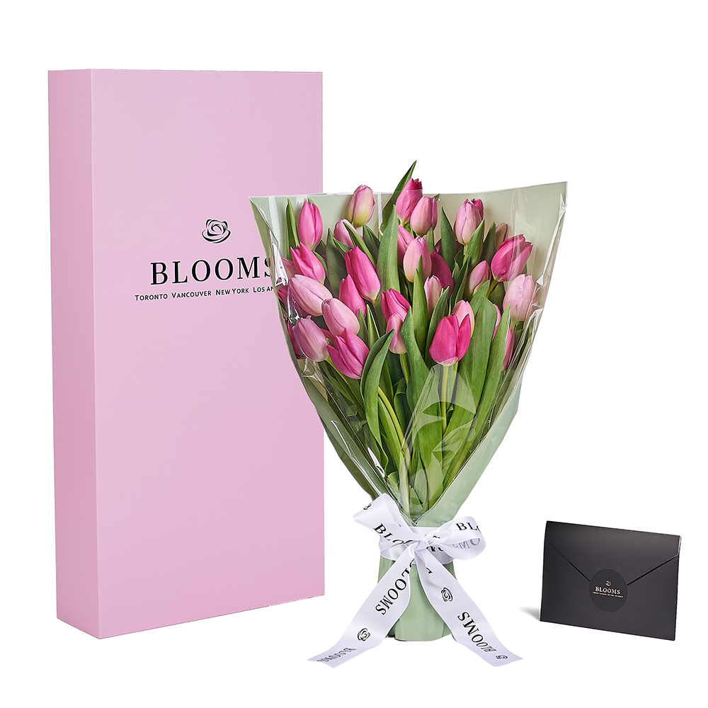 Mother’s Day Assorted Tulip Bouquet & Box, tulip gift, tulip, flower gift, flower, seasonal flower gift, seasonal flower, mothers day gift, mothers day,– Canada Blooms - Canada Delivery