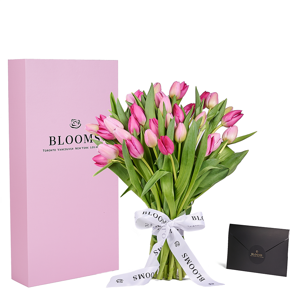 Mother’s Day Assorted Tulip Bouquet & Box, tulip gift, tulip, flower gift, flower, seasonal flower gift, seasonal flower, mothers day gift, mothers day, – Canada Blooms - Canada Delivery