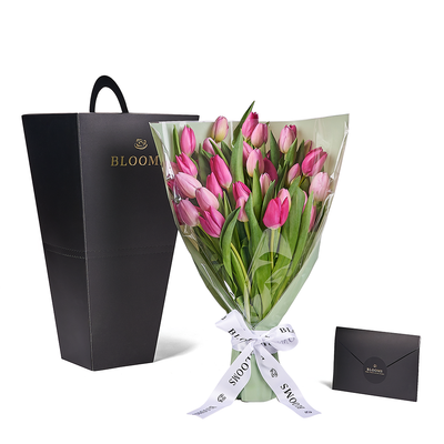 Mother’s Day Assorted Tulip Bouquet & Box, tulip gift, tulip, flower gift, flower, seasonal flower gift, seasonal flower, mothers day gift, mothers day, Canada delivery