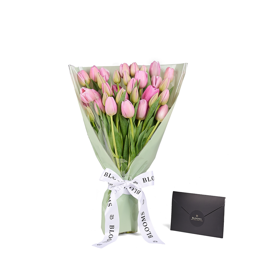 Pink Paradise Tulip Bouquet, tulip gift, tulips, seasonal flower gift, seasonal flowers, flower gift, flowers, – Canada Blooms - Canada Delivery