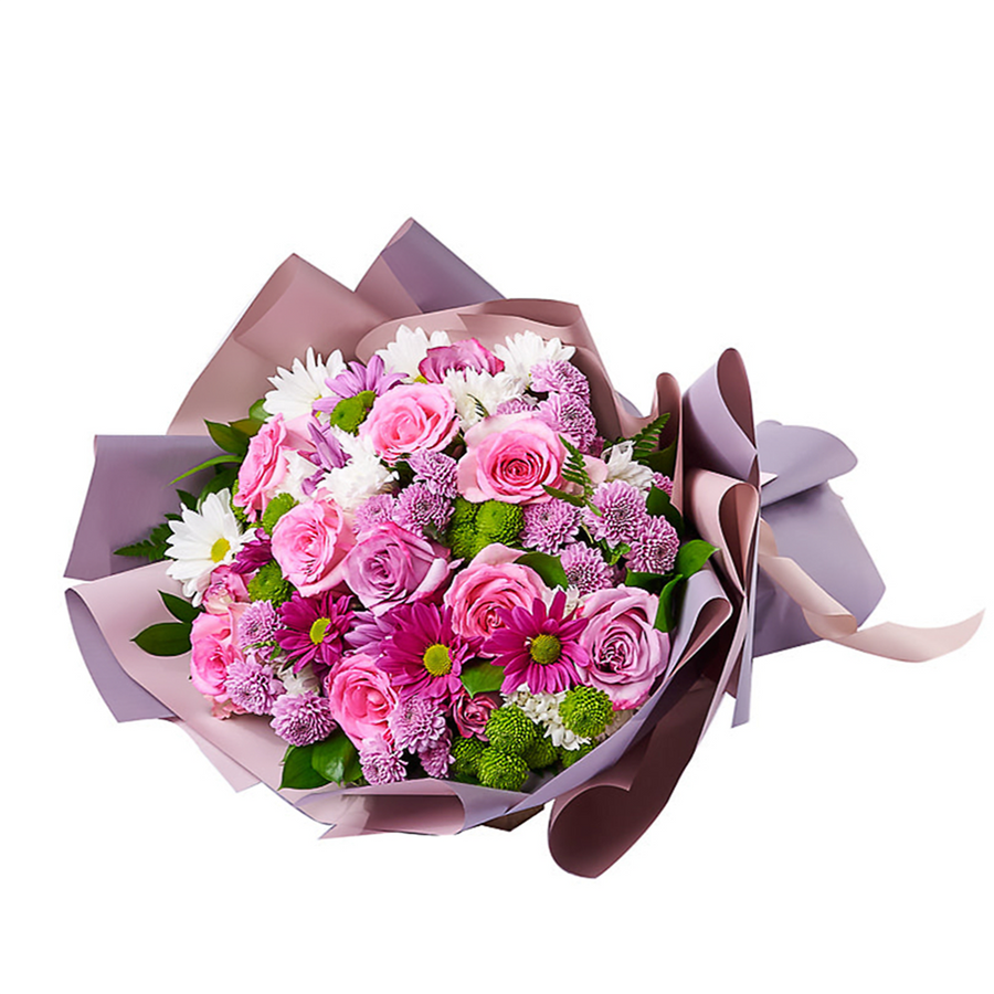 Pink & Purple Mixed Daisy Bouquet, rose gift, daisy gift, mixed bouquet – Canada Blooms - Canada Delivery