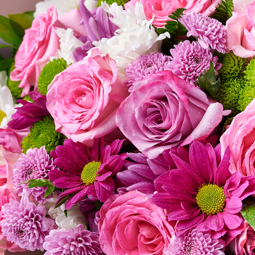 Pink & Purple Mixed Daisy Bouquet, rose gift, daisy gift, mixed bouquet – Canada Blooms - Canada Delivery