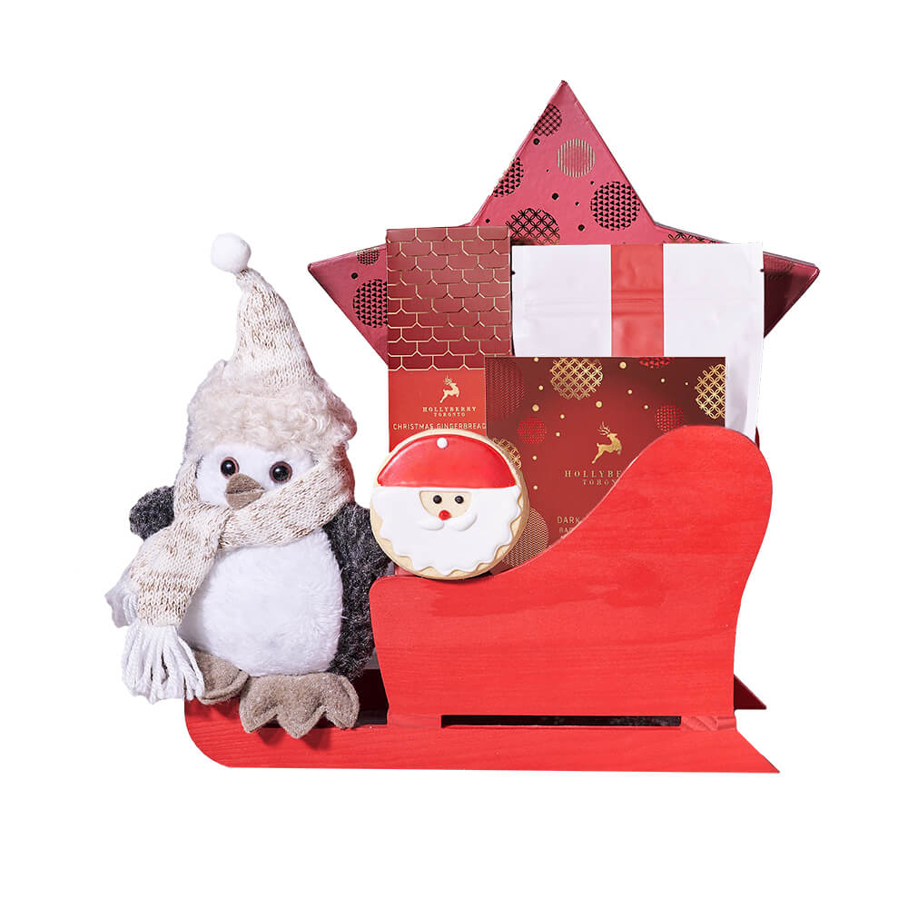 Star Bright Holiday Gift Sleigh, christmas gift, christmas, holiday gift, holiday, gourmet gift, gourmet, chocolate gift, chocolate. – Canada Blooms - Canada Delivery