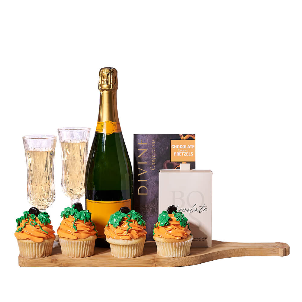 Thanksgiving Bubbly & Pumpkin Spice Gift Board, thanksgiving gift, thanksgiving, sparkling wine gift, sparkling wine, gourmet gift, gourmet, fall gift, fall. – Canada Blooms - Canada Delivery