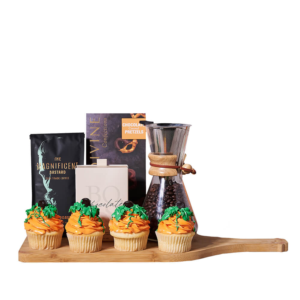 Thanksgiving Coffee Break Gift, thanksgiving gift, thanksgiving, coffee gift, coffee, cupcake gift, cupcake, fall gift, fall, gourmet gift, gourmet. – Canada Blooms - Canada Delivery