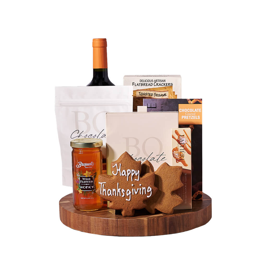Thanksgiving Wine & Snack Gift Board, wine gift, wine, gourmet gift, gourmet, thanksgiving gift, thanksgiving. – Canada Blooms - Canada Delivery