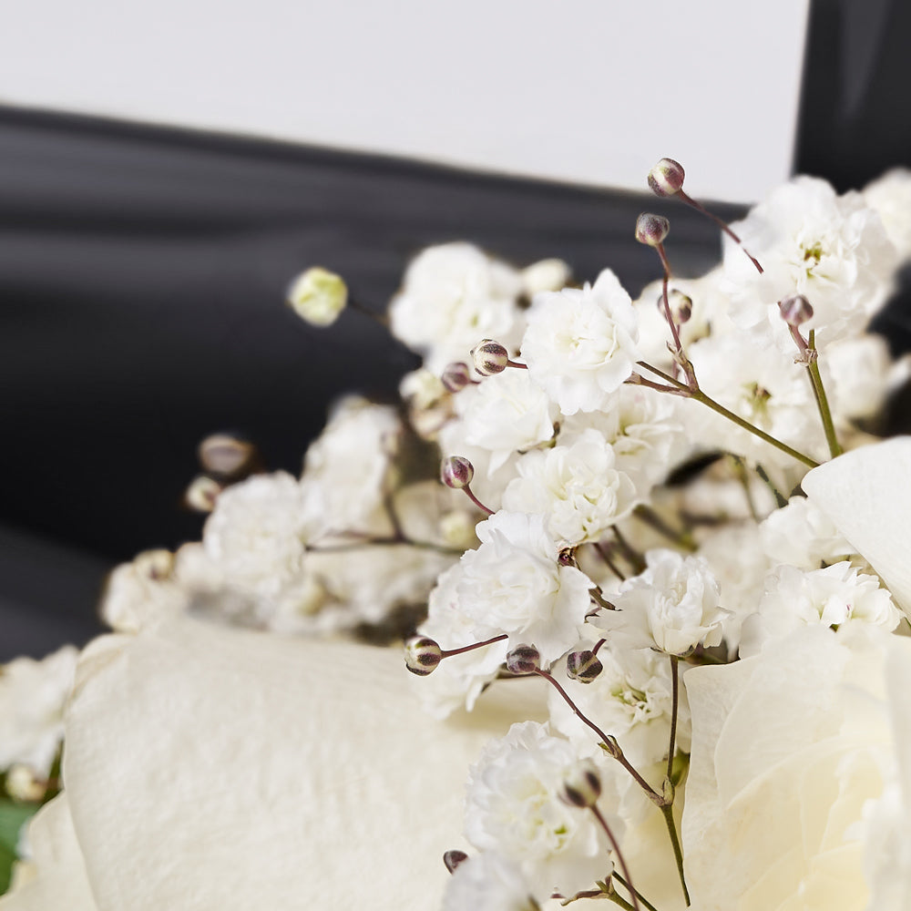 Valentine's Day 12 Stem White Rose Bouquet, Toronto Same Day Flower Delivery, Valentine's Day gifts, roses – Canada Blooms - Canada Delivery