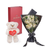 Valentine’s Day 12 Stem White Rose Bouquet With Box & Bear