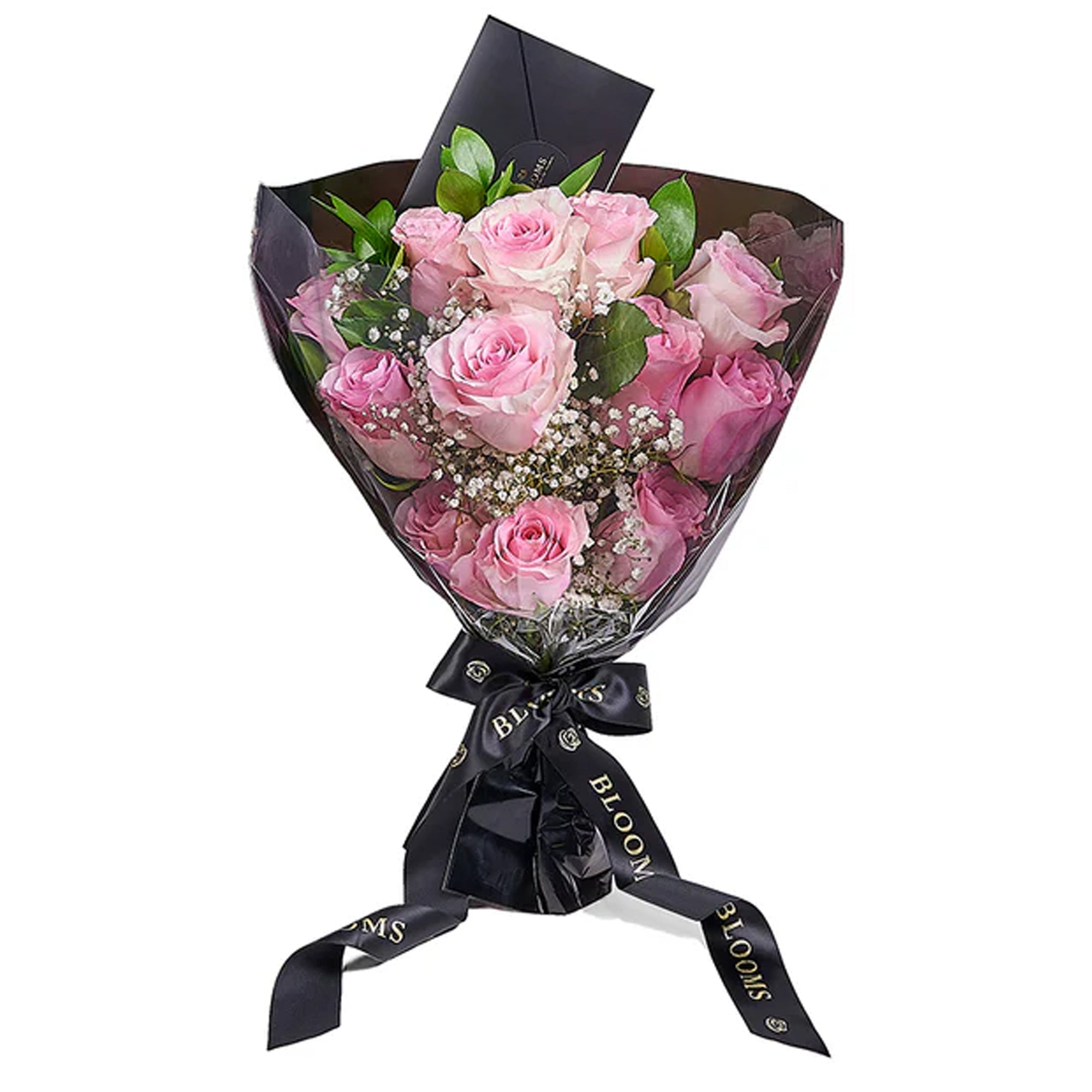 Valentine's Day 12 Stem Pink Rose Bouquet, – Canada Blooms - Canada Delivery