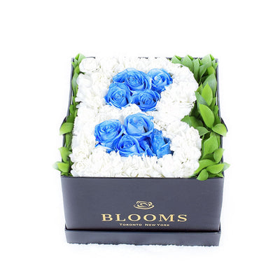 Welcome Baby Boy Flower Box - Baby Shower Floral Hat Box - Same Day Canada Delivery, Blooms Canada Delivery