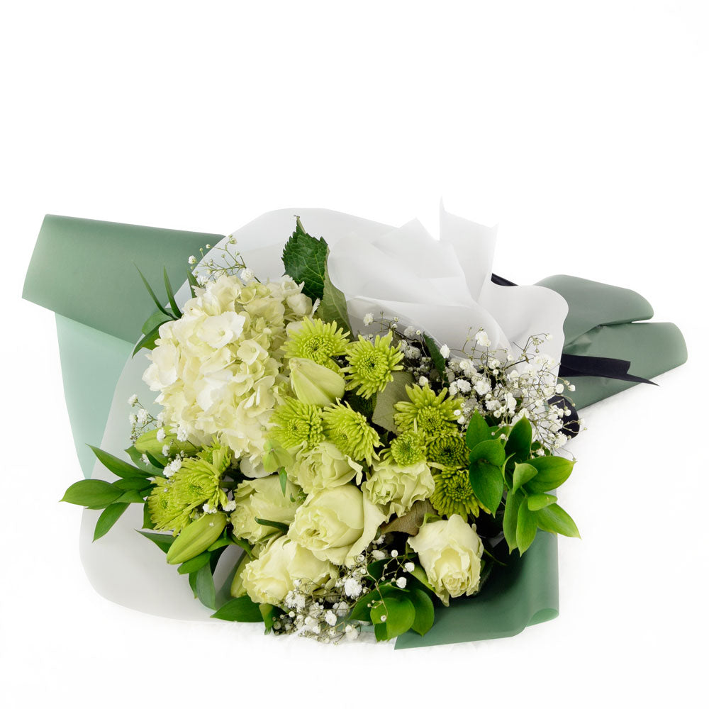 Blossoming Sunrise Mixed bouquet in white and cream. Same Day Canada Blooms- Canada Delivery.