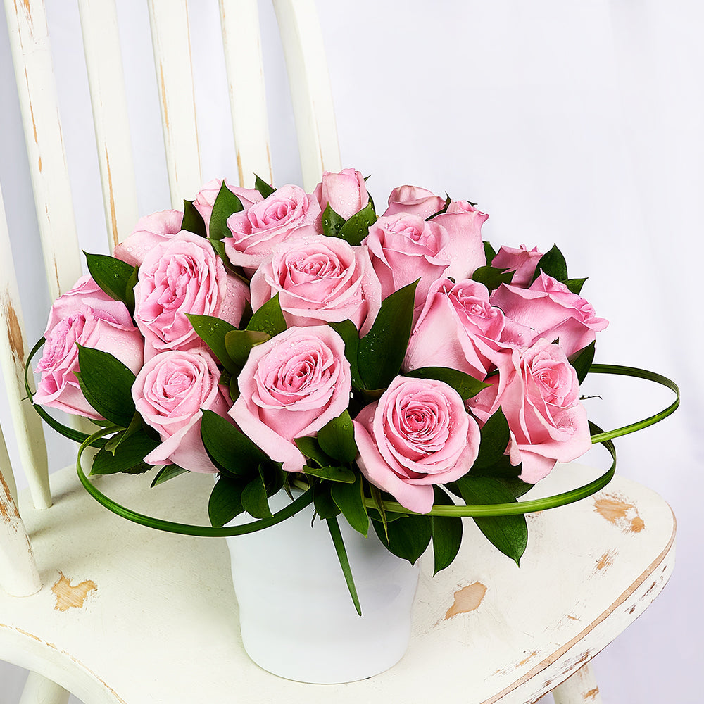 Blushing Rose Arrangement – Rose Gifts – Blooms Canada delivery