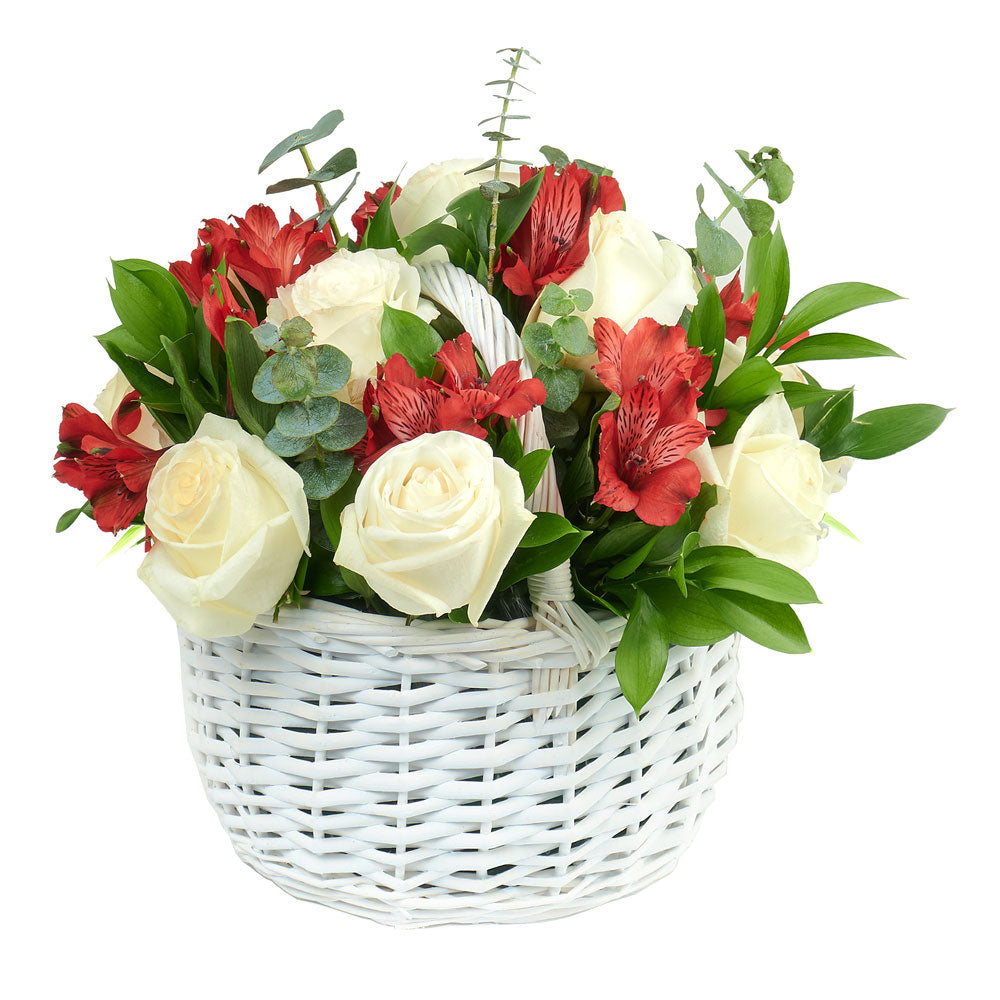 Bountiful Garden Basket For Mom - Mixed Floral Gift Basket - Same Day Canada Blooms Delivery