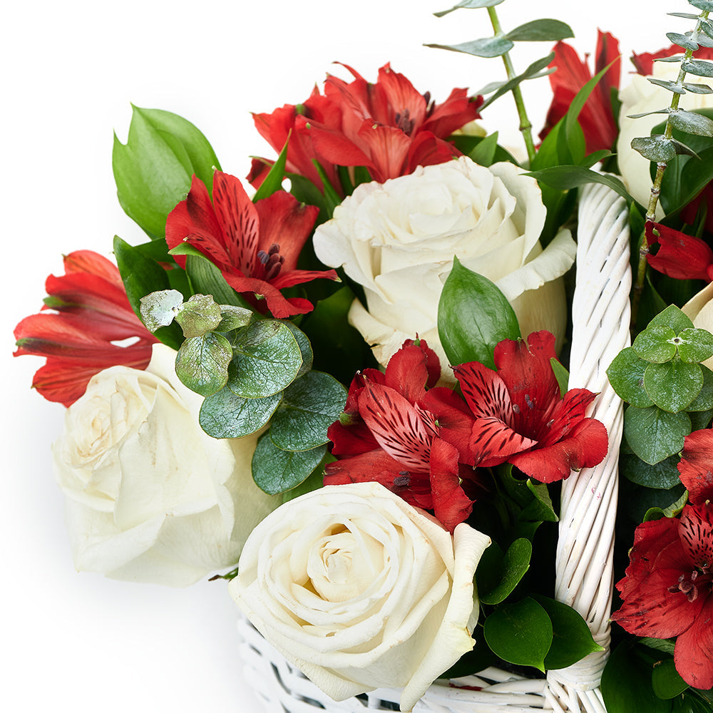 Bountiful Garden Basket For Mom - Mixed Floral Gift Basket - Same Day Canada Blooms Delivery