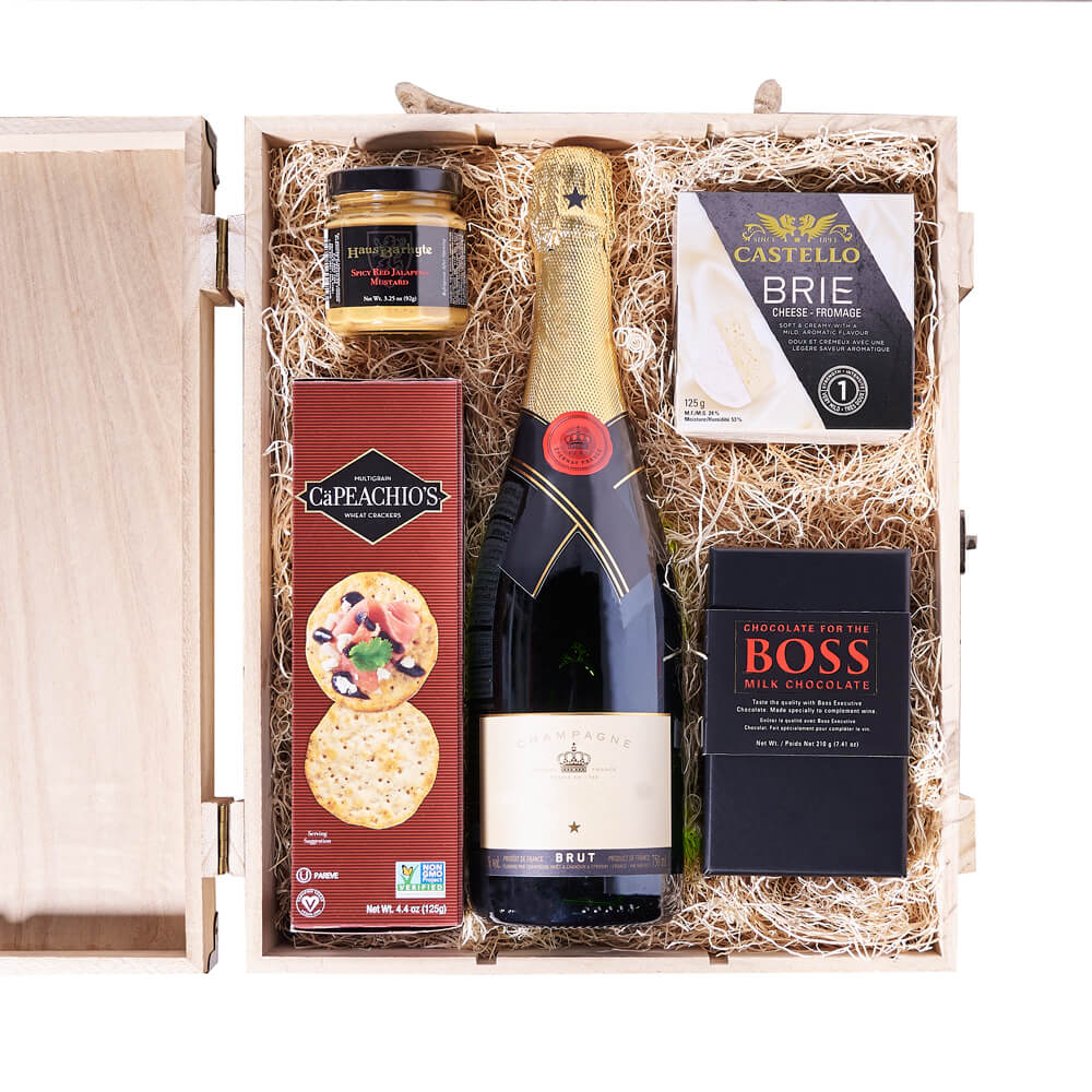 Christmas Snack & Champagne Box , champagne gift, champagne, sparkling wine gift, sparkling wine, christmas gift, christmas, holiday gift, holiday – Canada Blooms Delivery