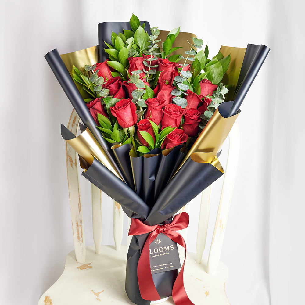 Red rose bouquet. Same Day Canada Delivery