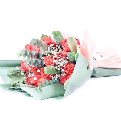 Coral Rose Dream Bouquet, floral gift baskets, gift baskets, flower bouquets, Blooms Canada Delivery
