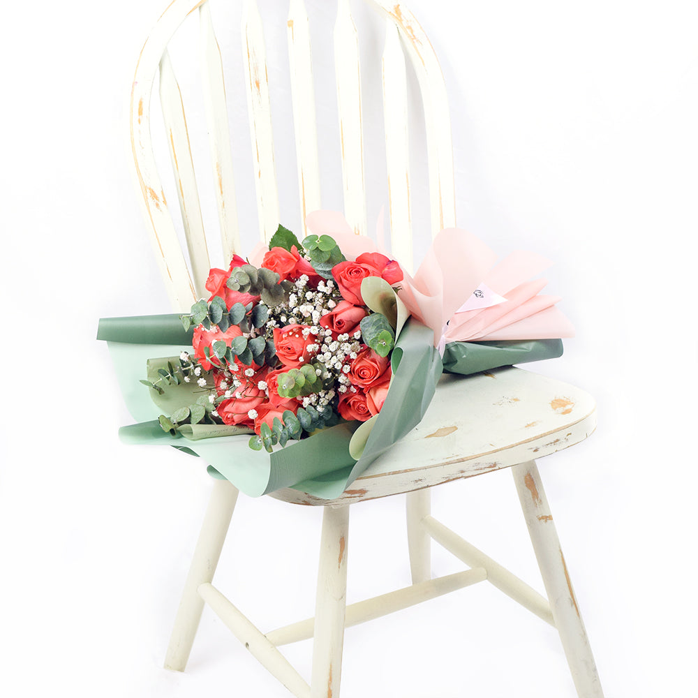 Coral Rose Dream Bouquet, floral gift baskets, gift baskets, flower bouquets, – Canada Blooms - Canada Delivery