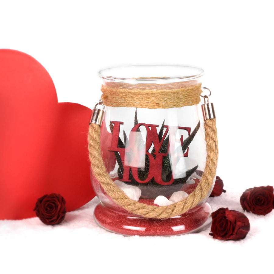 Valentine's Day Loving You Terrarium - Blooms Canada - Canada delivery
