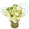 Delicate Pastel Orchid Floral Gift - Orchid Hat Box - Same Day Blooms Canada Delivery