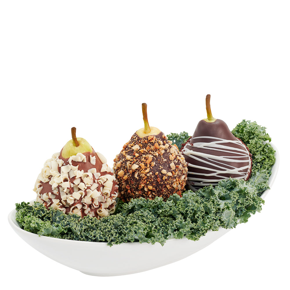Double Chocolate Dipped Pears - Chocolate Gift – Canada Blooms - Canada Delivery