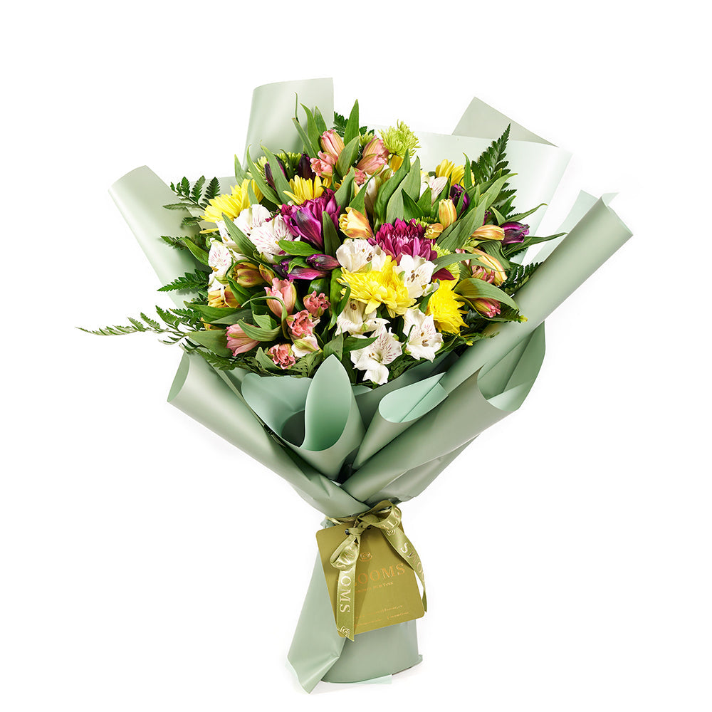 Eternal Sunshine Mixed Peruvian Lily Bouquet - Mixed Floral Bouquet Gift – Canada Blooms - Canada Delivery