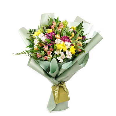 Eternal Sunshine Mixed Peruvian Lily Bouquet - Mixed Floral Bouquet Gift - Same Day Blooms Canada Delivery