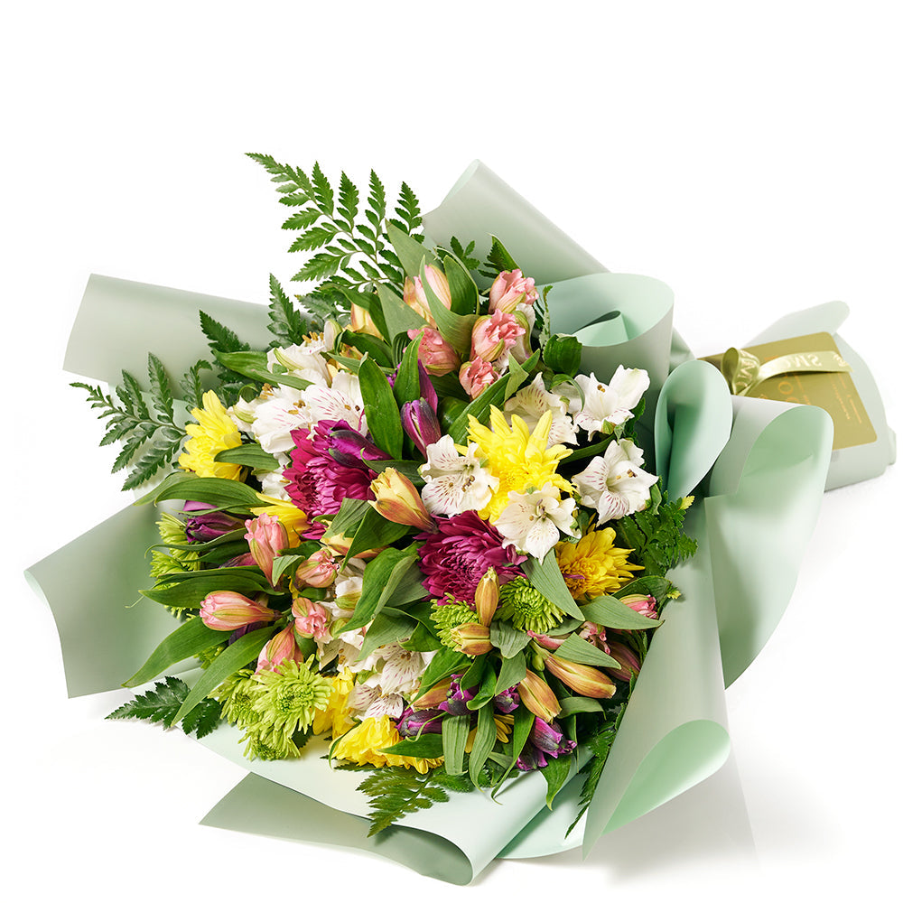 Eternal Sunshine Mixed Peruvian Lily Bouquet - Mixed Floral Bouquet Gift – Canada Blooms - Canada Delivery
